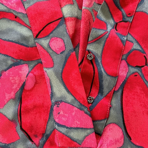 Nic + Zoe Happy Splash Floral Print Top Pink Red Purple XL with MEASUREMENTS! - Picture 15 of 15